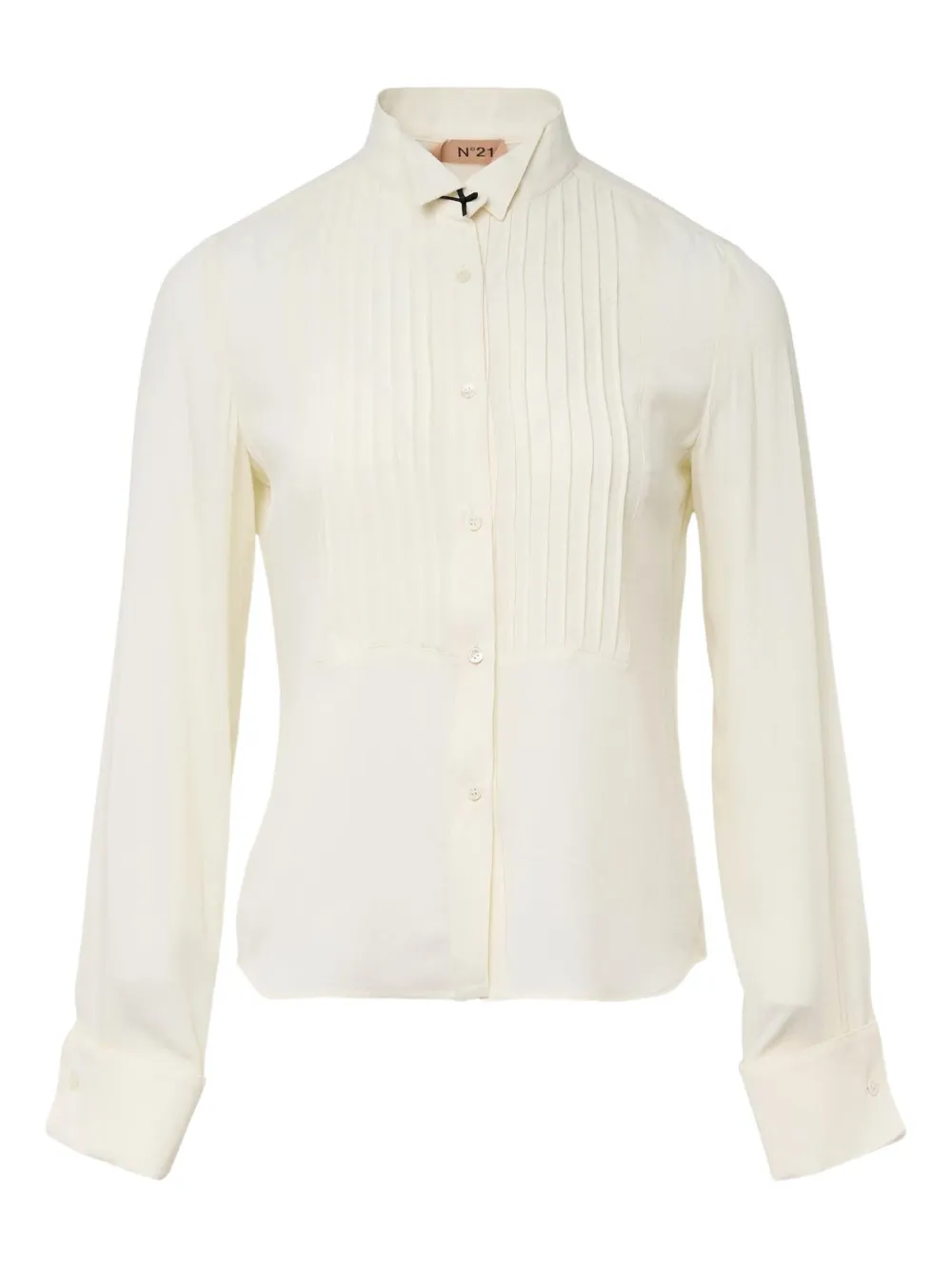 N°21 Pintucks Long-sleeve Shirt In White