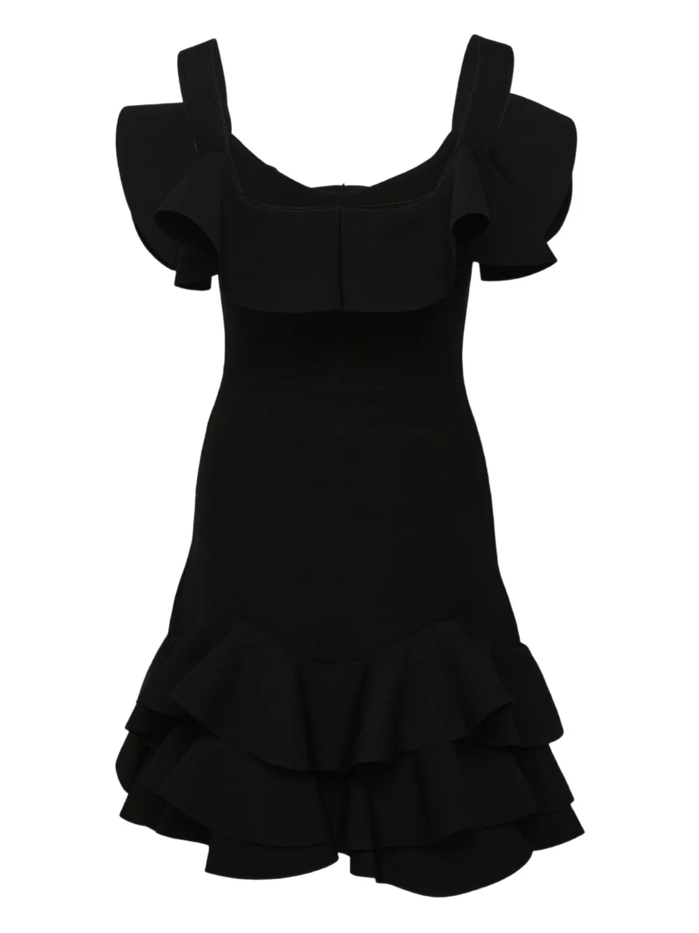 Alexis Sienna ruffled mini dress - Zwart