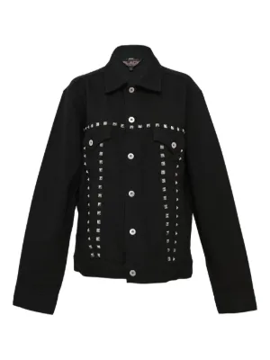 Sacai レイヤード デニムジャケット | ブラック | FARFETCH JP