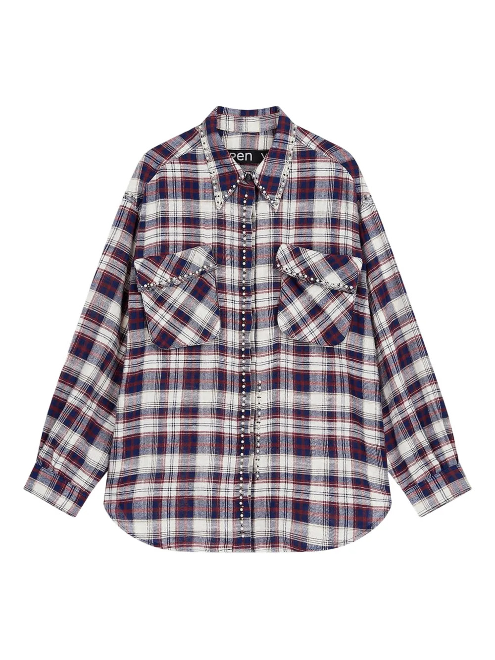 Open Yy Beaded Pocket Shirt In Multi