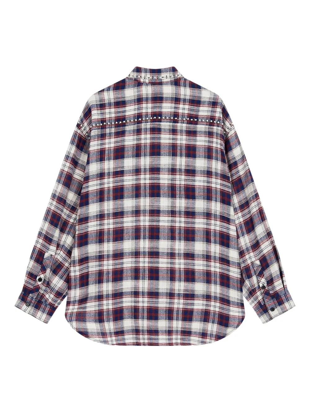 Open YY beaded pocket shirt - Wit