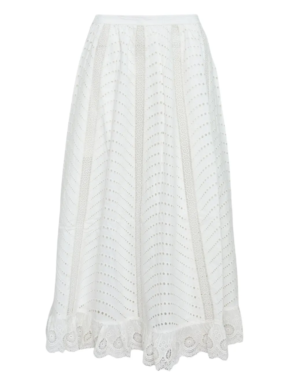Ulla Johnson lace-trim midi skirt | White | Image 1
