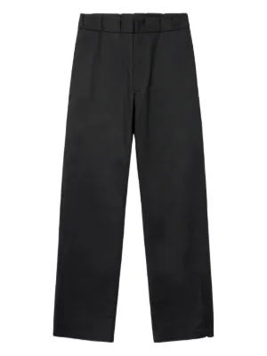 ECKHAUS LATTA ブラックレザーパンツ 28 Eckhaus Latta Husk Cropped Trousers | Black | FARFETCH