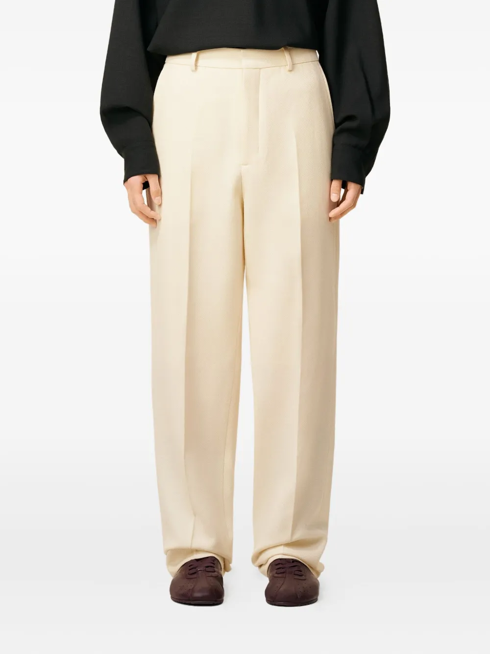 AMI Paris belt-loop trousers - Beige