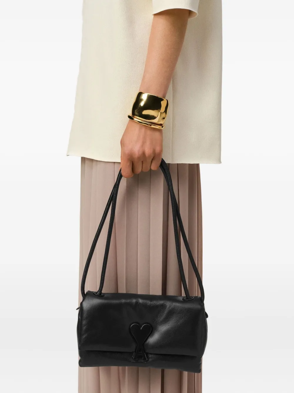 AMI Paris Voulez Vous heart-motif bag - Zwart