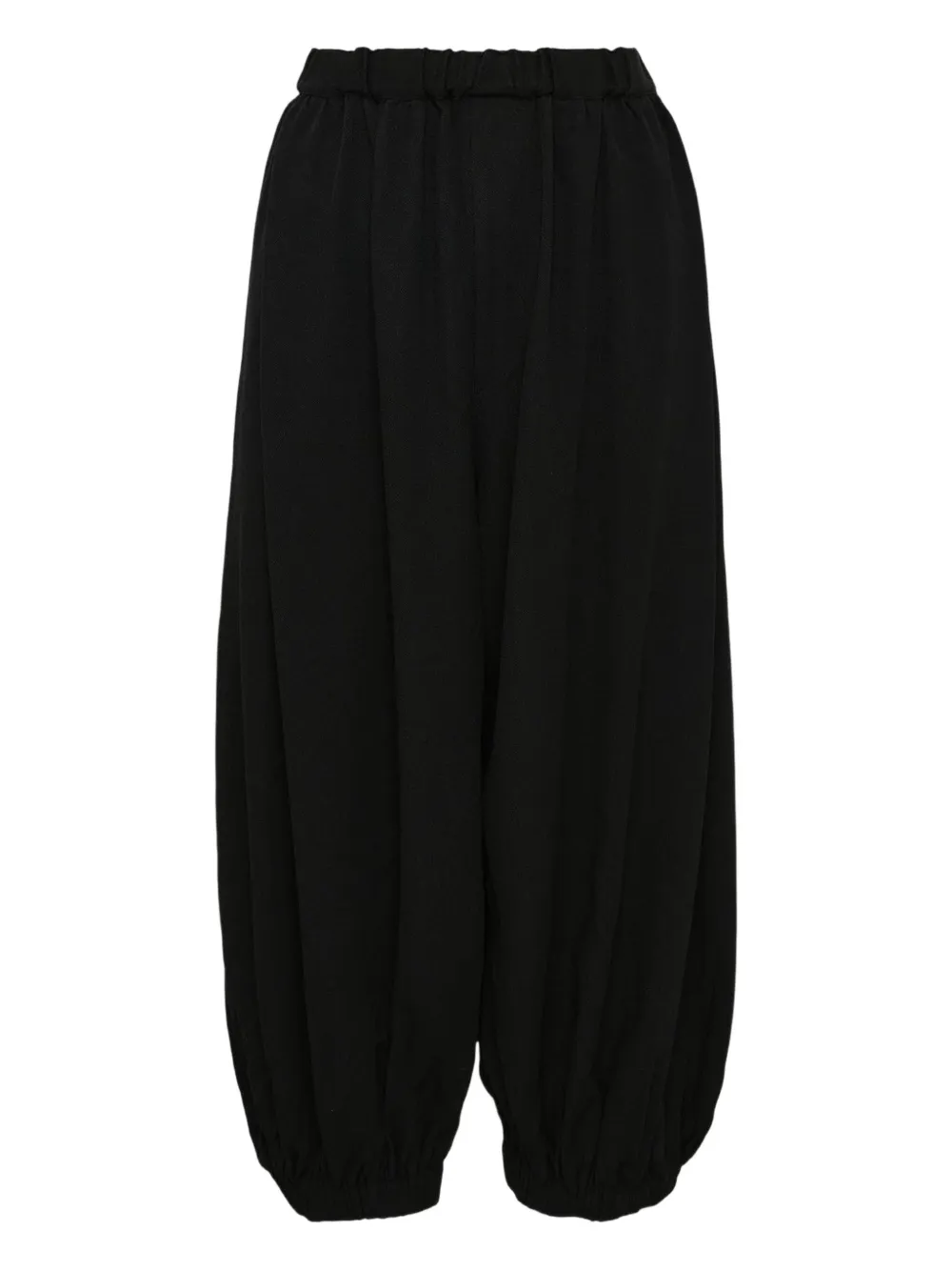 Black Comme Des Garçons Twill Pleated Trousers In Black