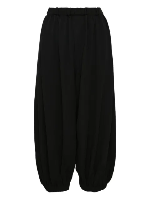Black Comme Des Garçons twill pleated trousers