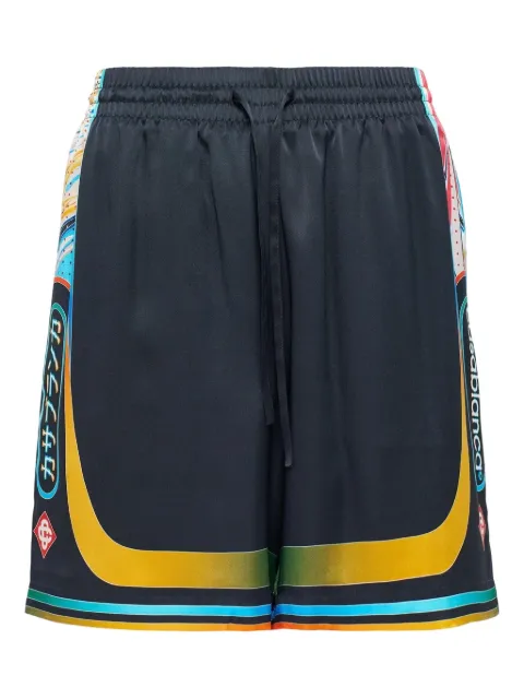 Casablanca drawstring-fastening printed shorts