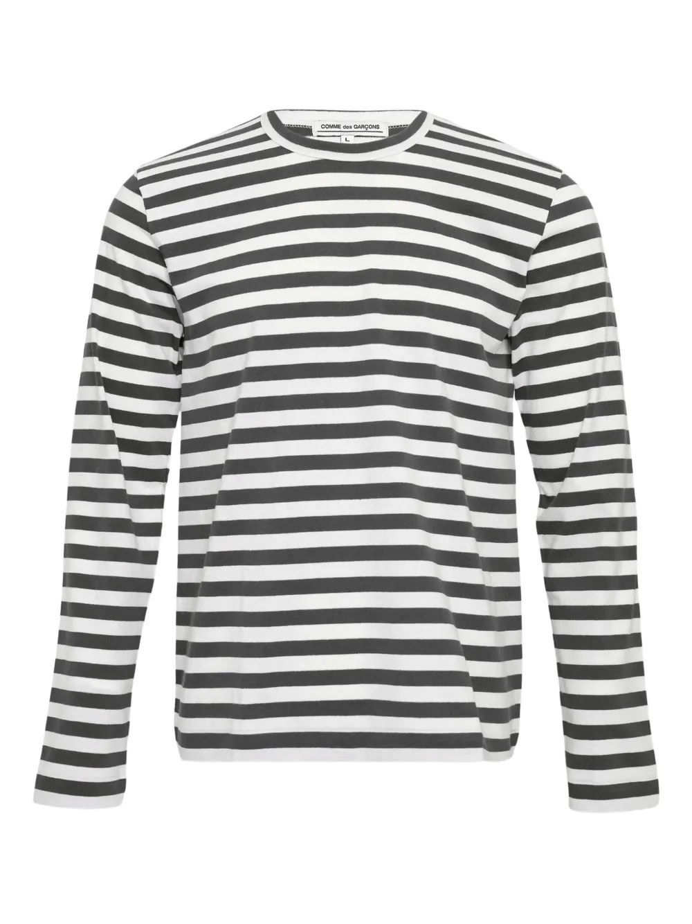 Comme Des Garçons Long-sleeve Stripe T-shirt In Black