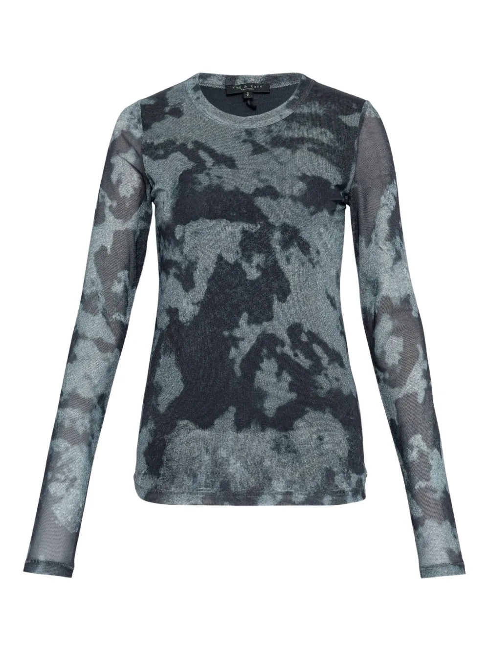 rag & bone Yana Langarmshirt aus Mesh | Grau | Image 1