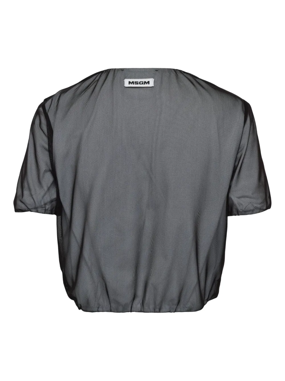 Msgm Mesh T-shirt In Black