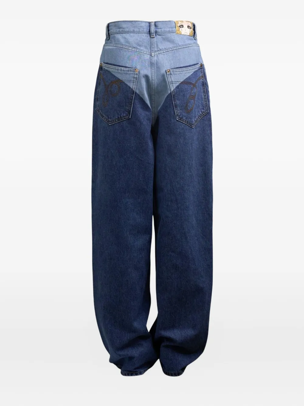 PushBUTTON belt-loops jeans - Blauw