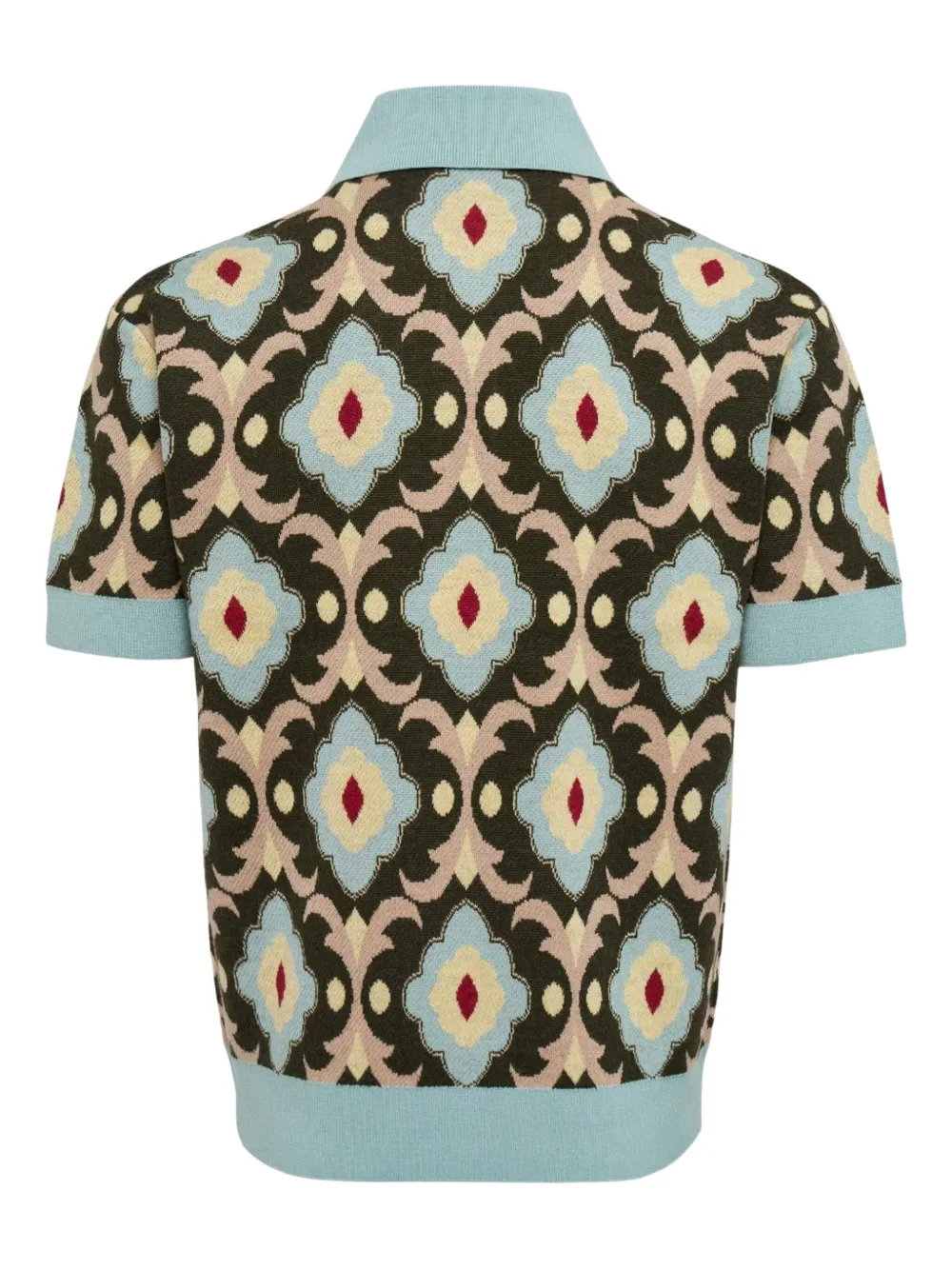 Drôle De Monsieur geometric-pattern polo shirt - Bruin