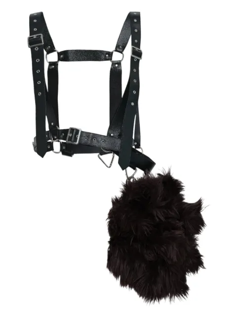 Noir Kei Ninomiya faux-leather harness vest