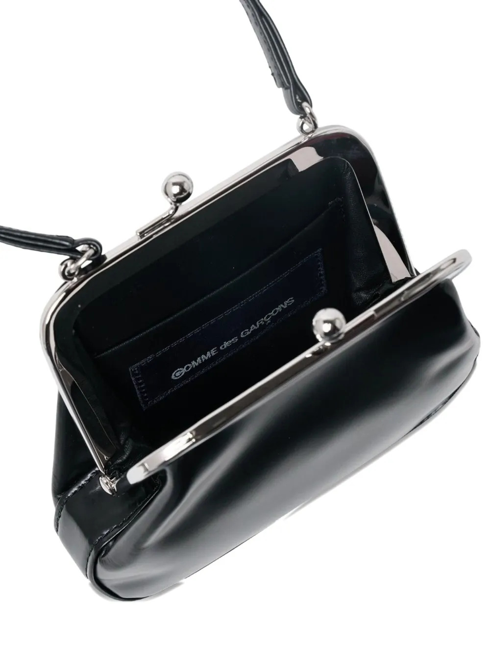 Comme Des Garçons kiss-clasp shoulder bag - Zwart