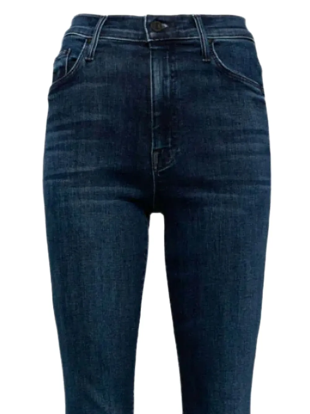 MOTHER The Weekender jeans met franje Blauw