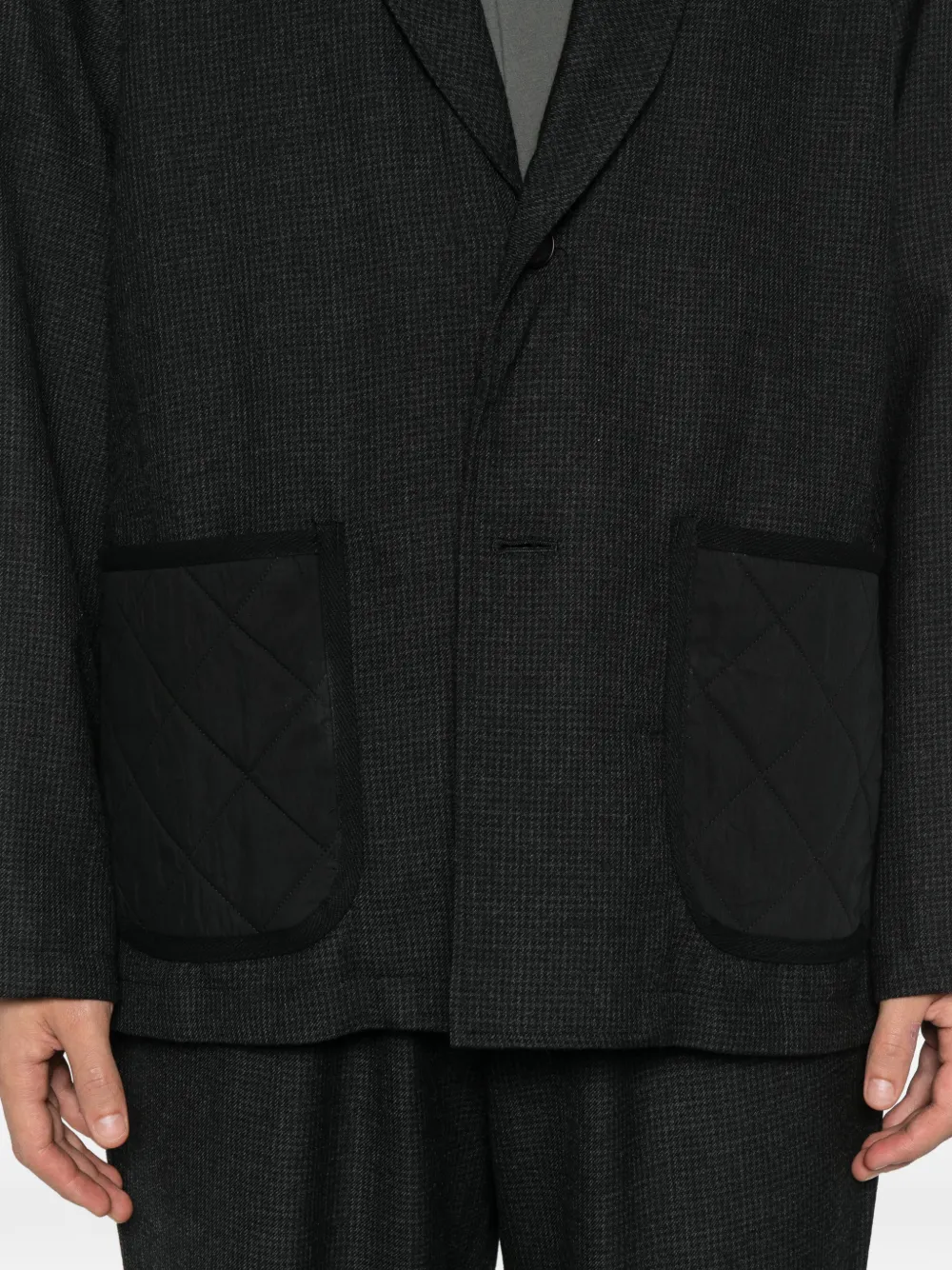 Comme des Garçons Homme Blazer met pied-de-poule print Zwart