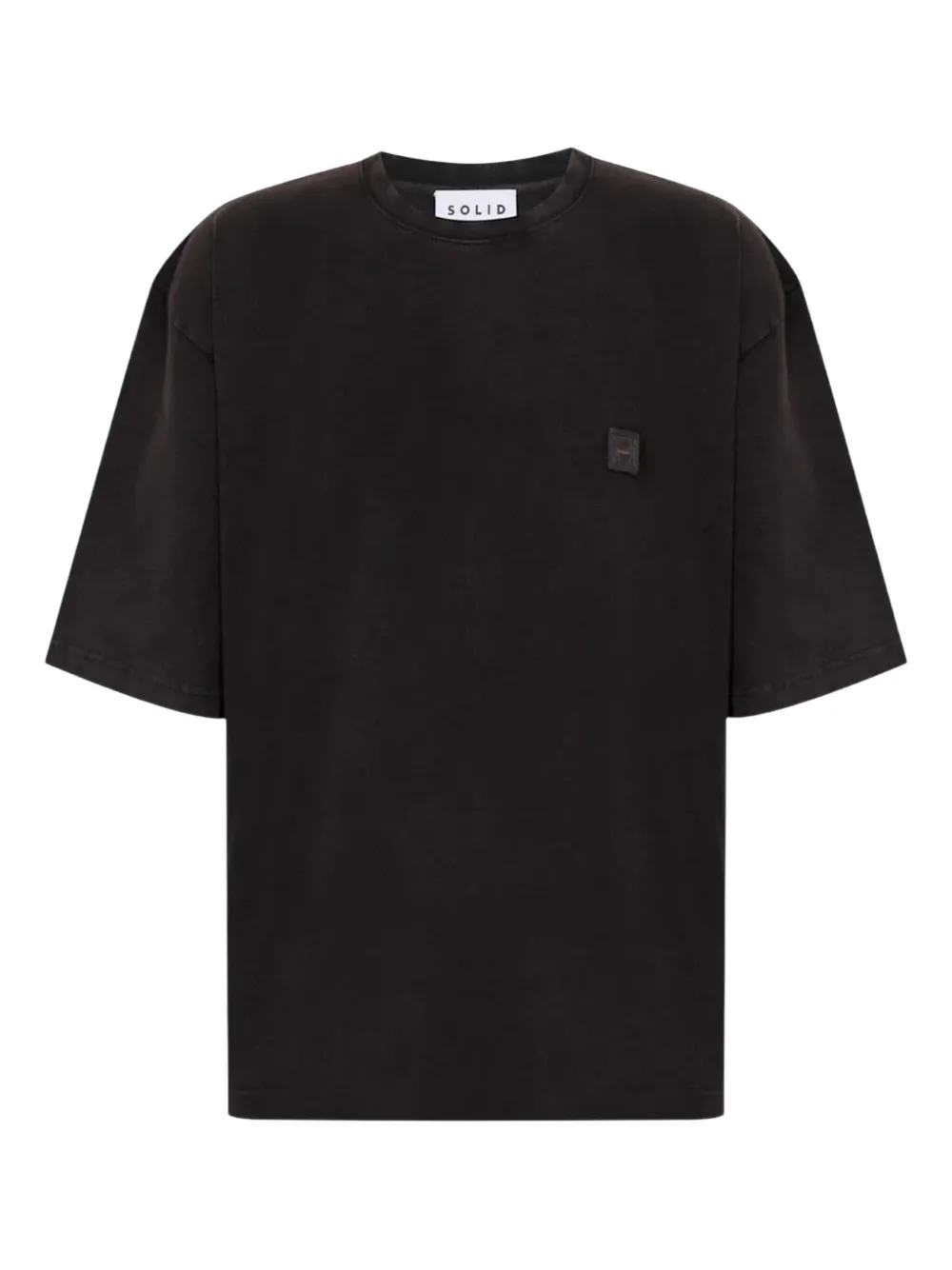Solid Homme Lp-graphic T-shirt In Black