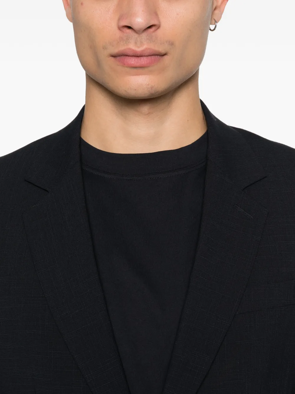SANDRO Geruite blazer met knopen Zwart