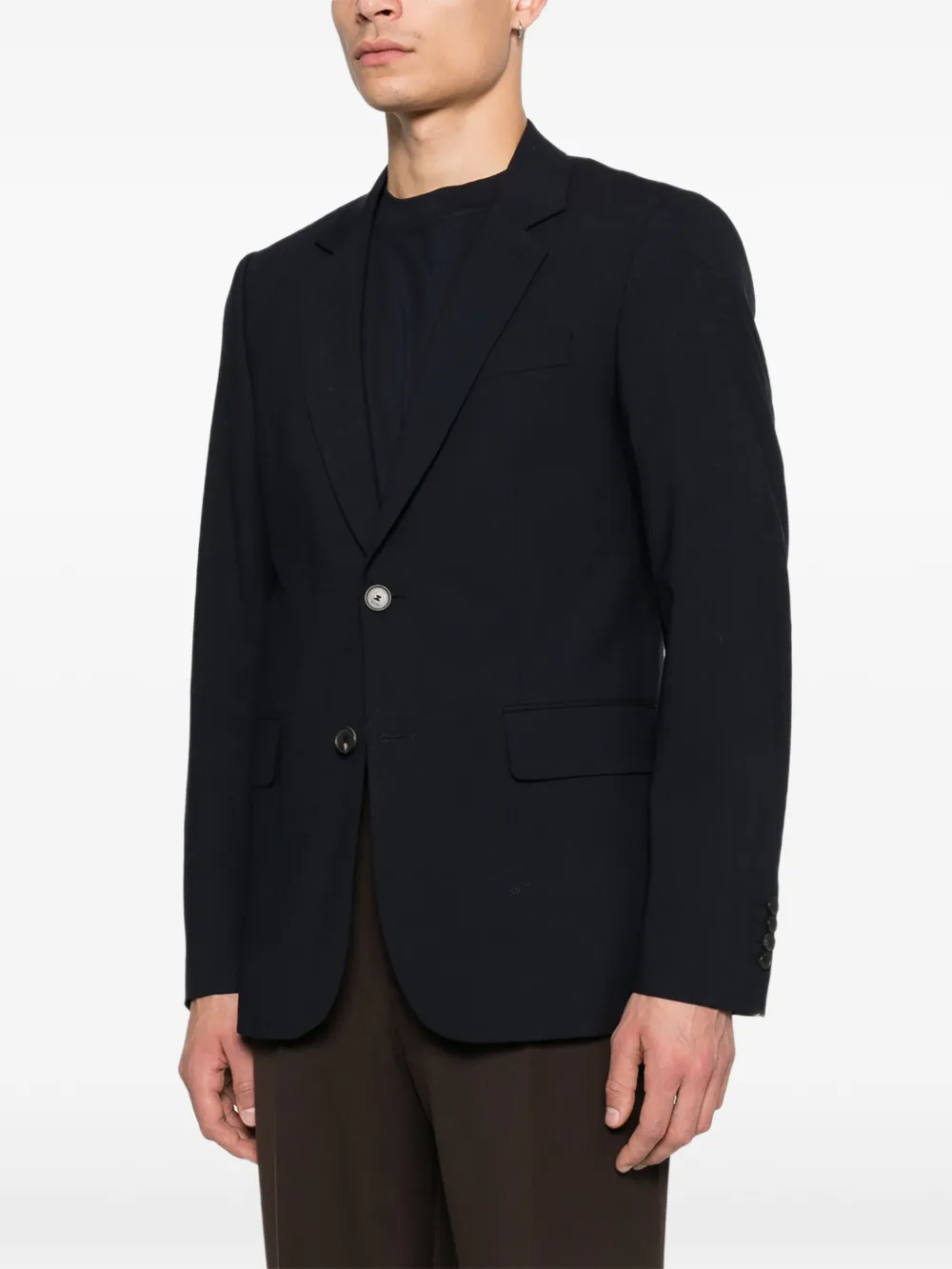  Sandro Micro Check Button Blazer - Black 