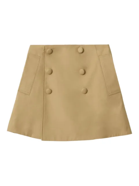 Burberry Kids button cotton skirt