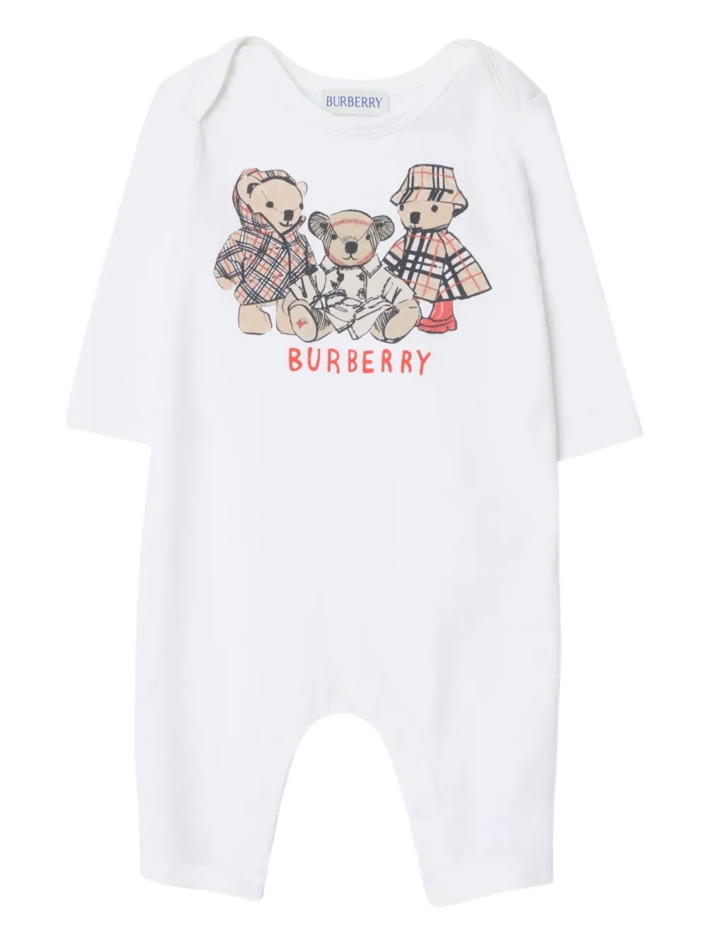 Burberry Kids Thomas Bear cotton romper - White