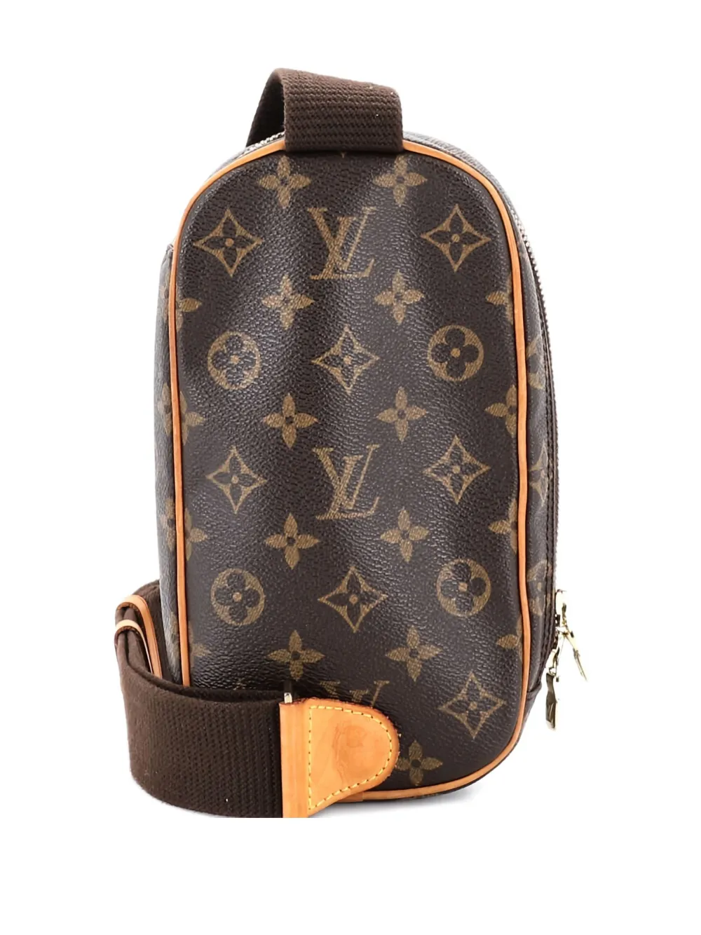 Pre-owned Louis Vuitton Pochette Gange Monogram Canvas Belt Bag In Brown