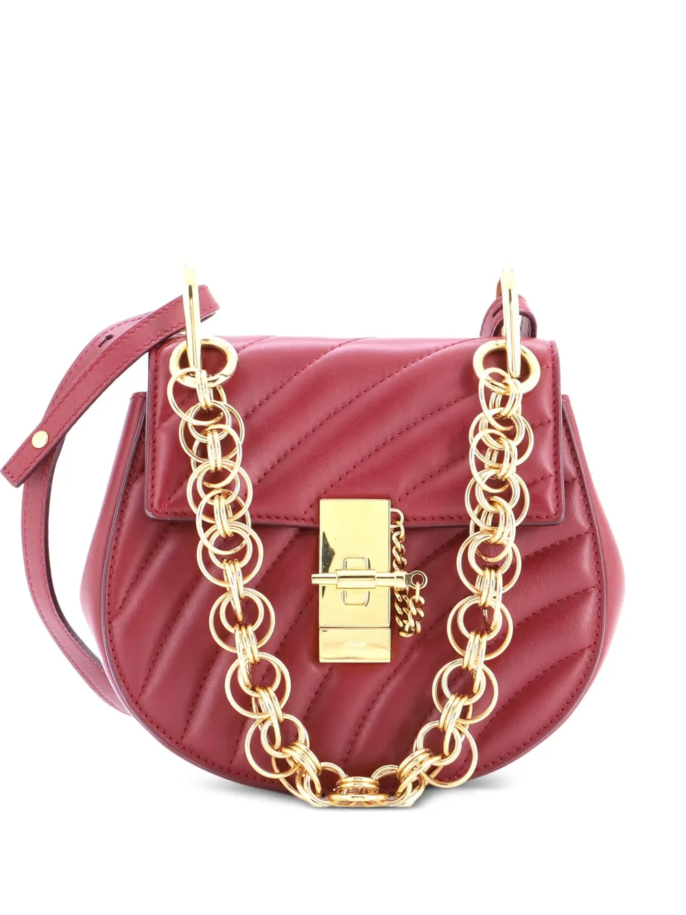Chloé Pre-Owned Drew Bijou Quilted Leather Small crossbody bag - レッド Chloé Pre-Owned Drew Bijou Quilted Leather Small crossbody bag - レッド