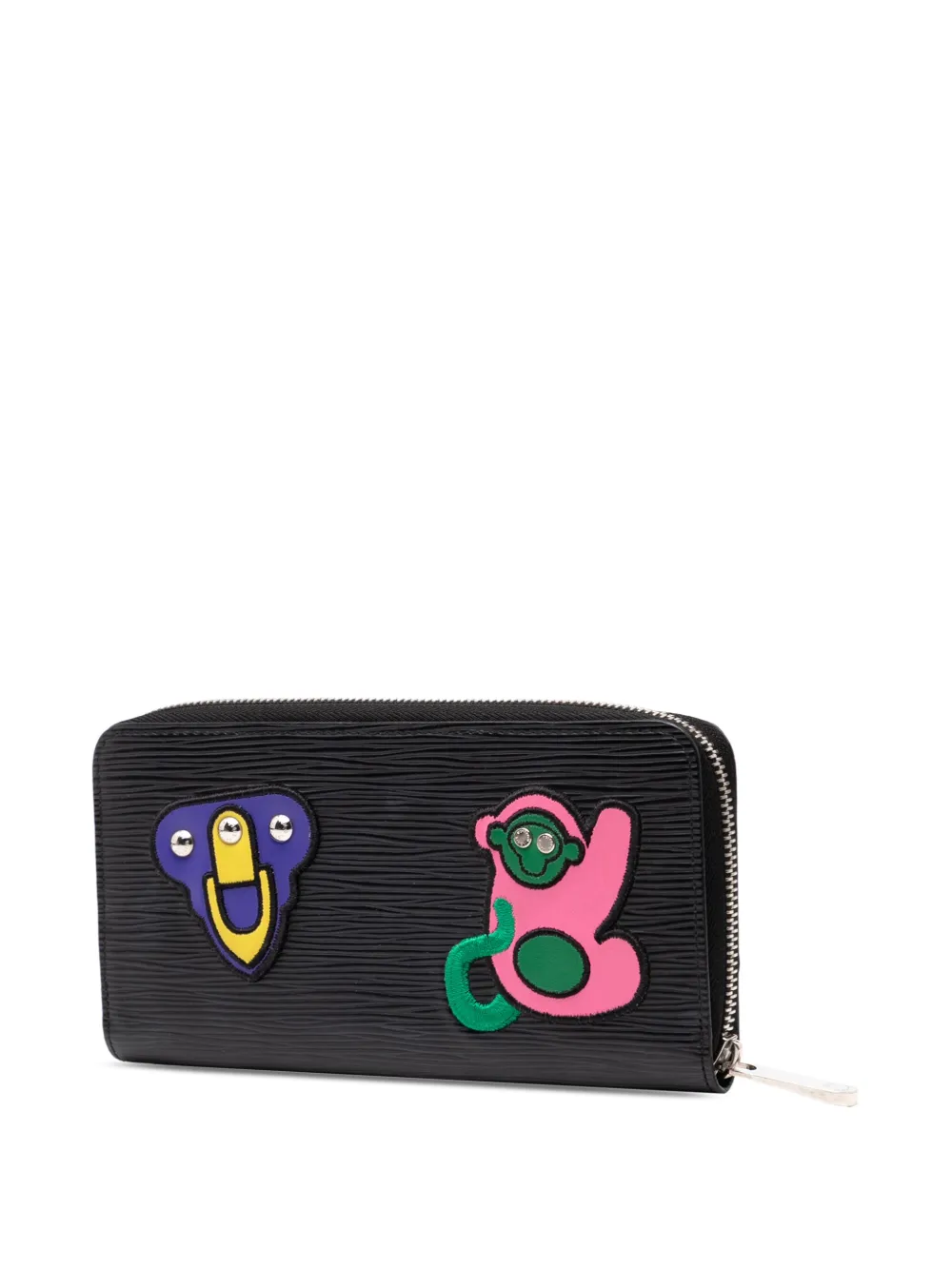 LOUIS VUITTON Pre-owned 2018 Epi Patches Zippy Wallet Long Wallets In Black