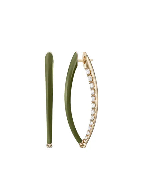 Melissa Kaye 18K yellow gold medium Cristina diamond earrings