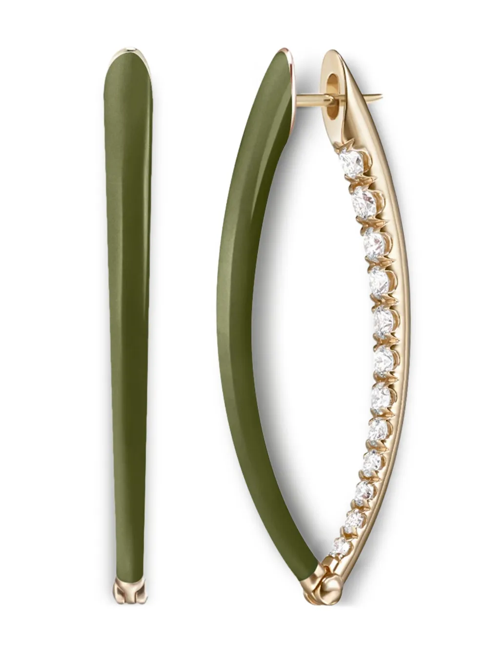  Melissa Kaye 18k Yellow Gold Medium Cristina Diamond Earrings 