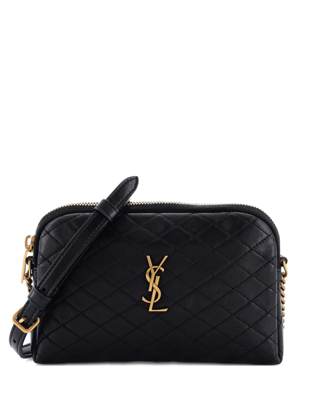 Saint Laurent Pre-Owned Gaby Zipped Pouch Quilted Leather crossbody Saint Laurent Pre-Owned Gaby Zipped Pouch Quilted Leather crossbody