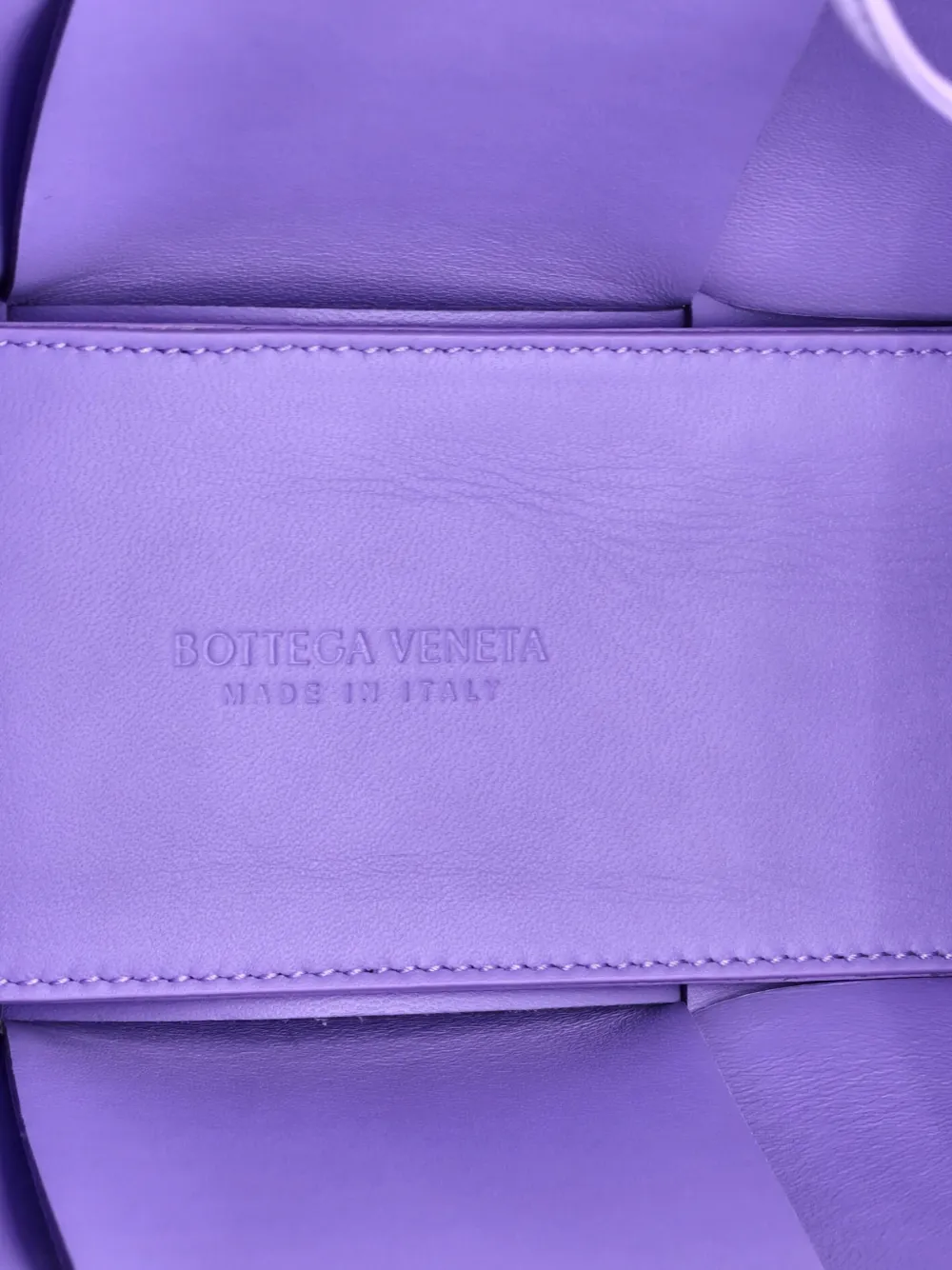 Pre-owned Bottega Veneta Arco Maxi Intrecciato Leather Mini Tote Bag In Purple