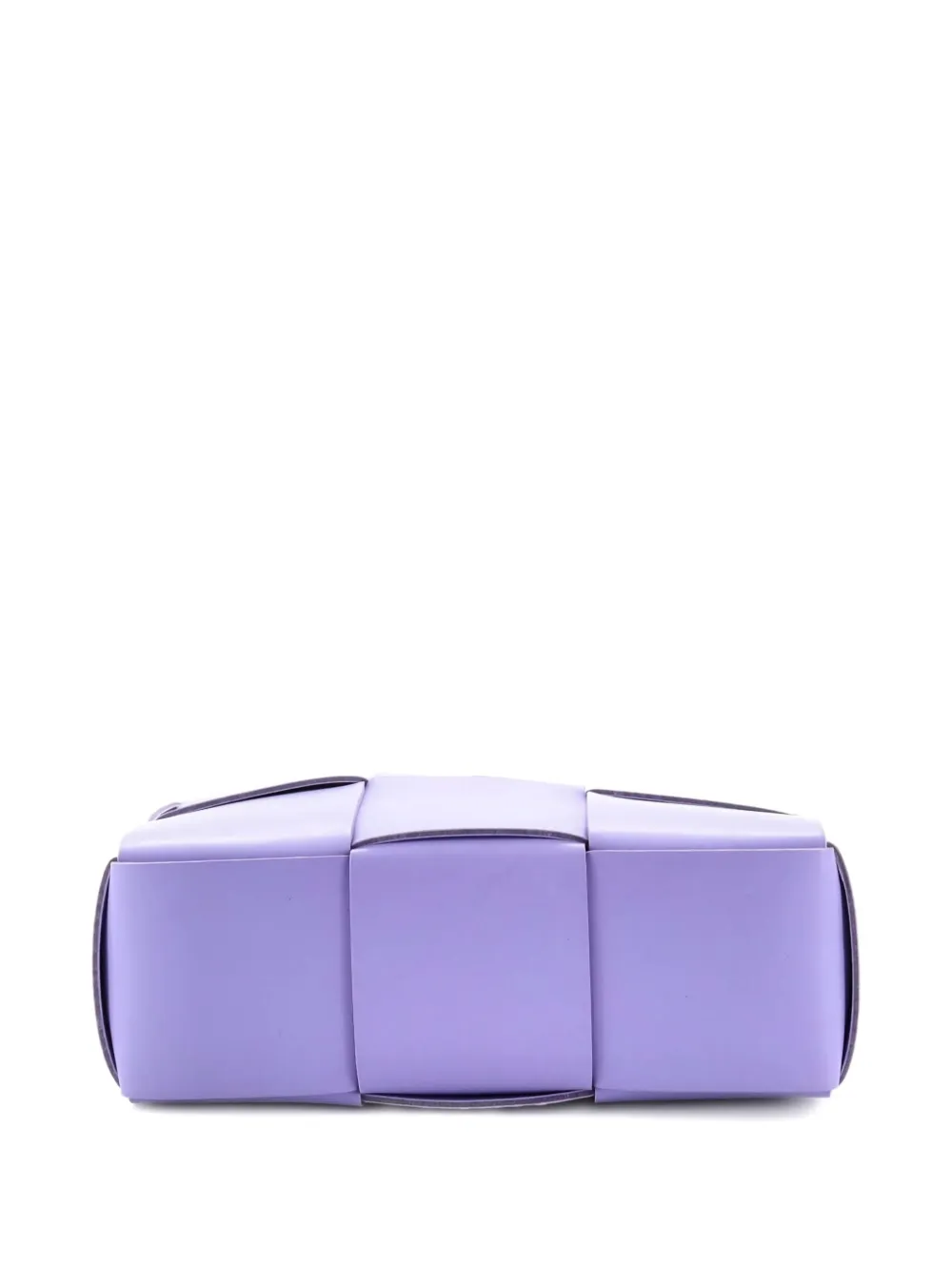 Pre-owned Bottega Veneta Arco Maxi Intrecciato Leather Mini Tote Bag In Purple
