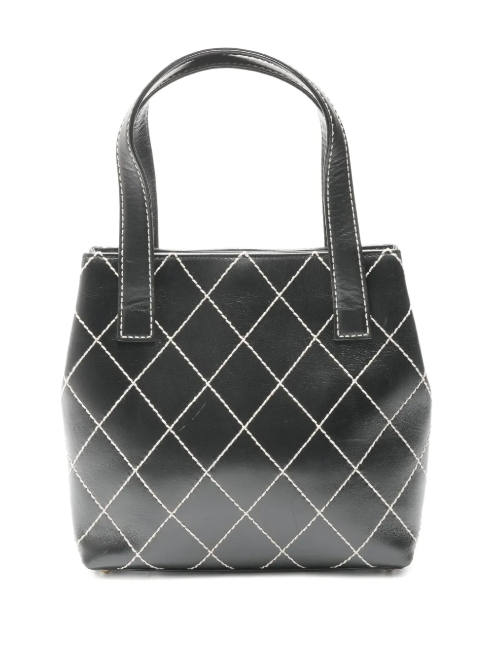 Pre-owned Chanel 2002-2003 Wild Stitch Handbag In Black