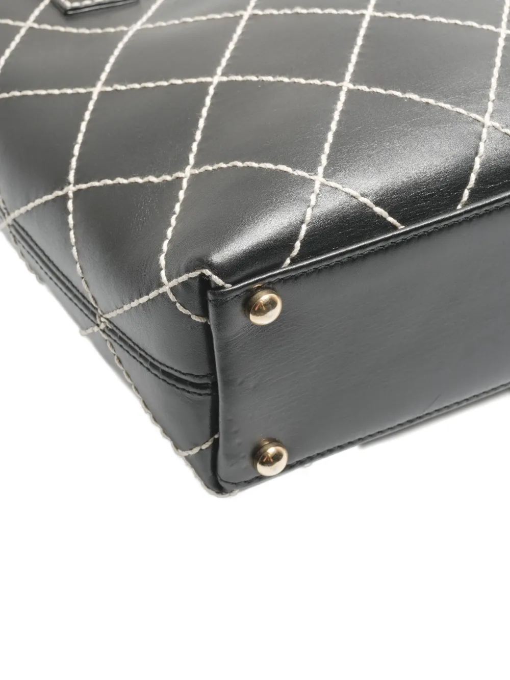 Pre-owned Chanel 2002-2003 Wild Stitch Handbag In Black