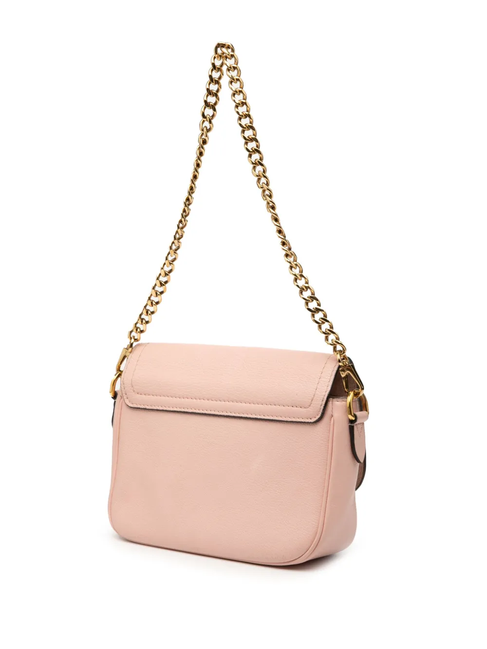 Pre-owned Louis Vuitton 2021-2025 Grained Calfskin Lockme Tender Satchel In Pink