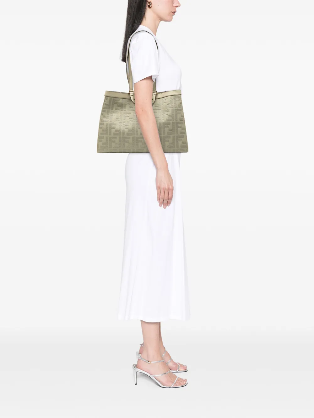 Fendi Pre-Owned 2010-2025 Zucca Embroidered Canvas Peekaboo X Tote satchel | Pre-Owned | Image 2