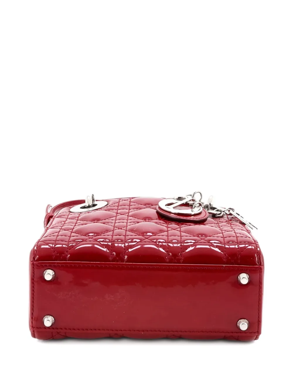 Lady Dior Bag Cannage Quilt Patent Mini Satchel