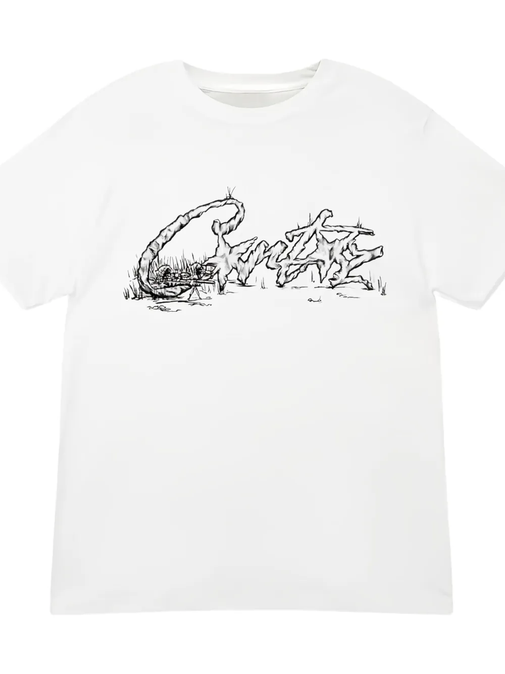Corteiz Logo-lettering Short-sleeve T-shirt In White