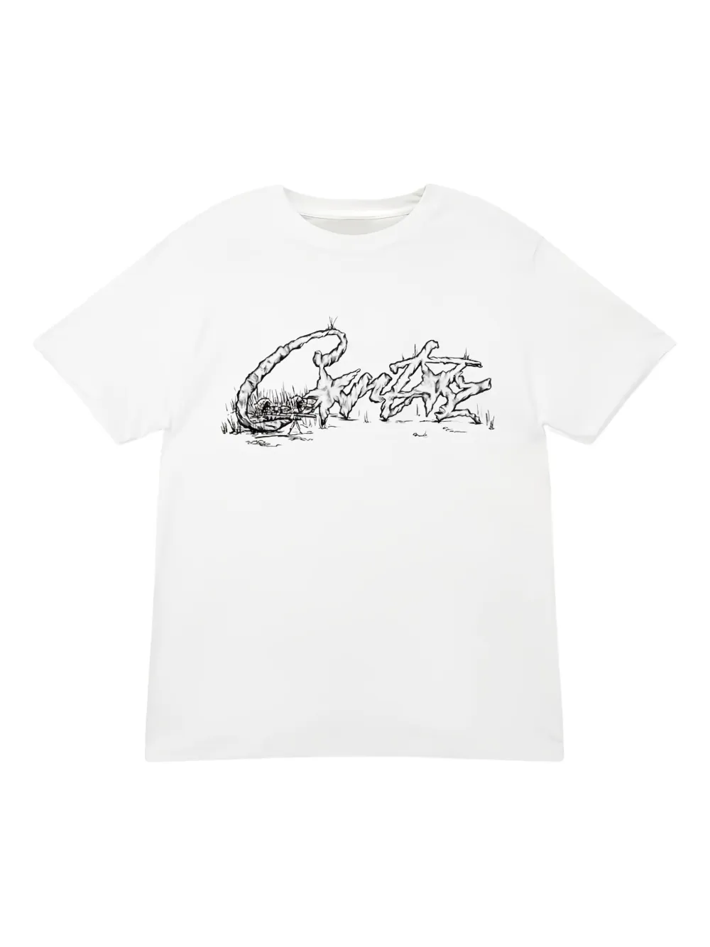Corteiz Logo-lettering Short-sleeve T-shirt In White