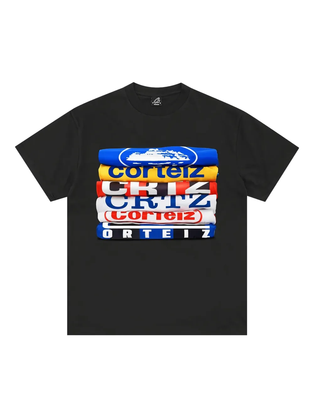 Corteiz Stack Short-sleeve T-shirt In Black