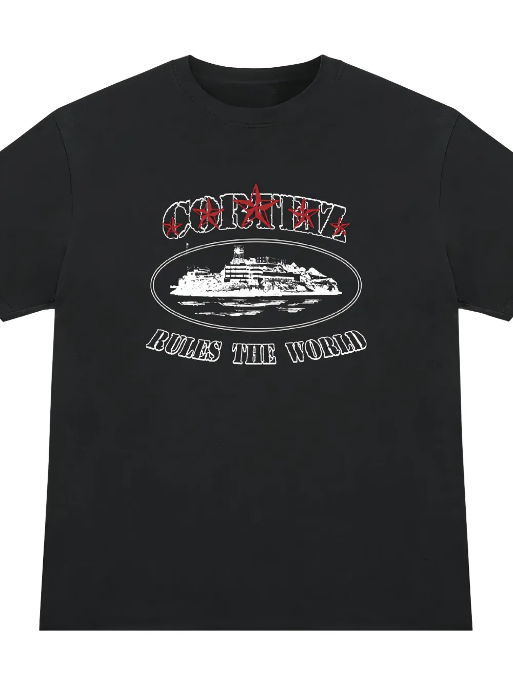 Corteiz Rules The World Stars-graphic T-shirt In Black