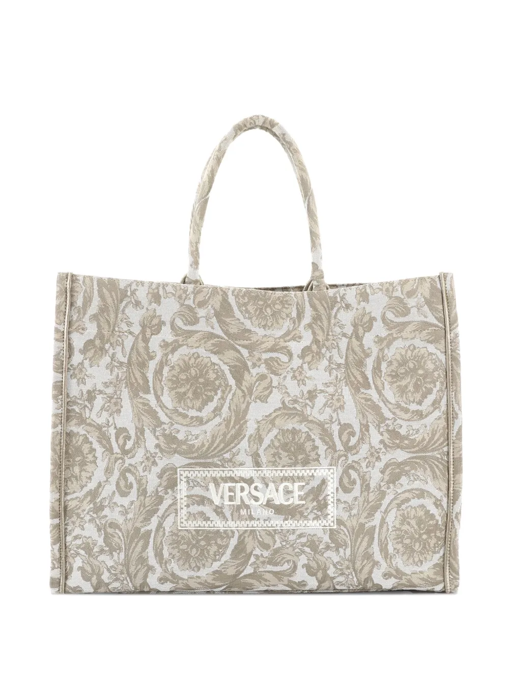 Versace Pre-Owned Athena Barocco Jacquard tote bag - Toni neutri