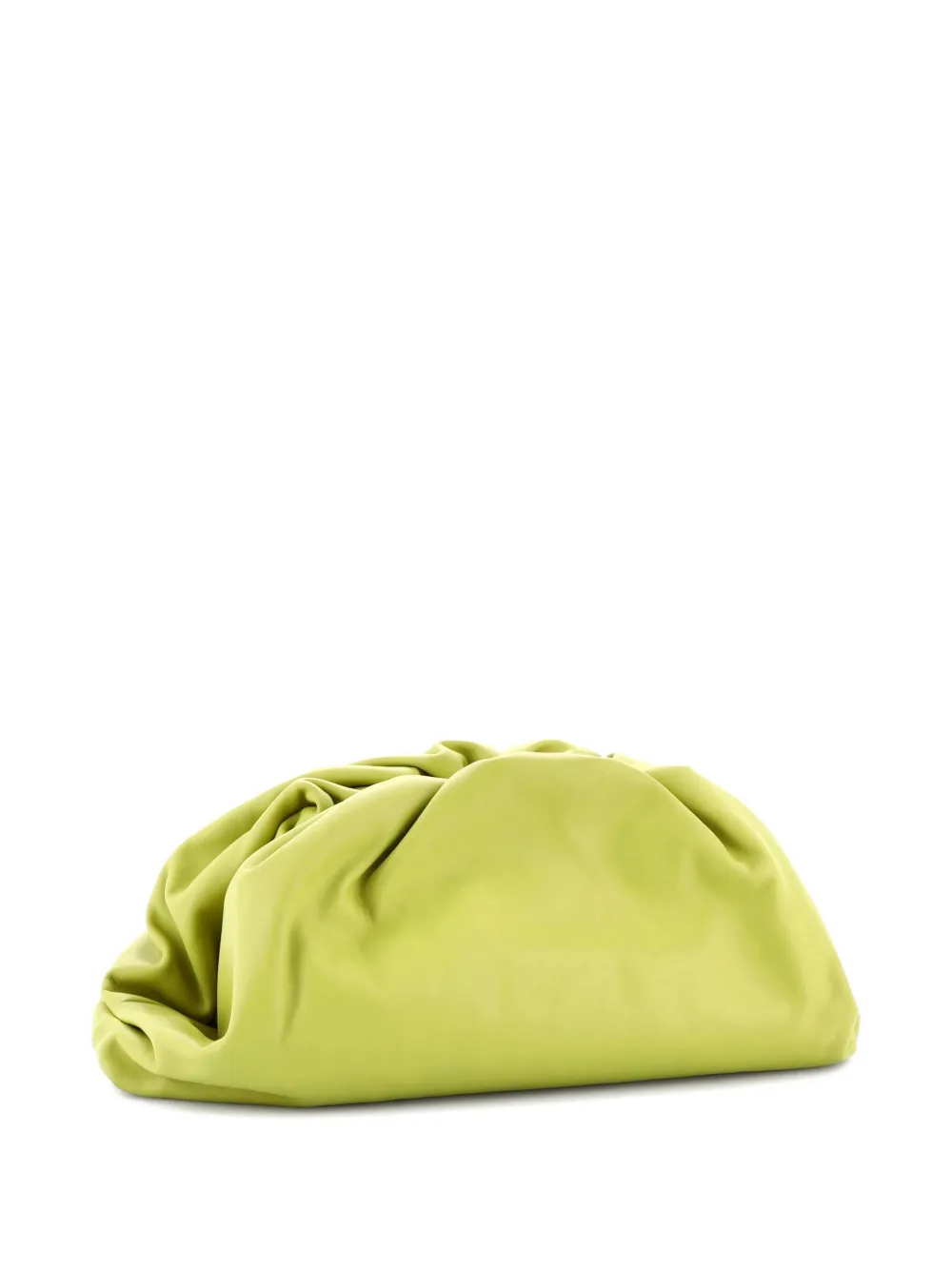 Pre-owned Bottega Veneta The Pouch Leather Clutch Bag In Yellow