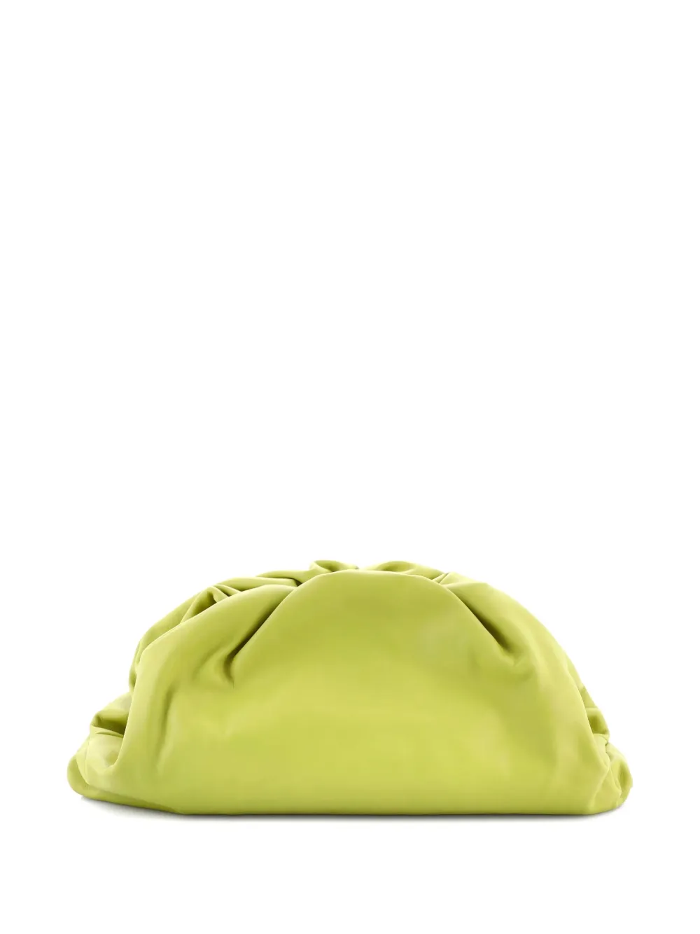 Pre-owned Bottega Veneta The Pouch Leather Clutch Bag In Yellow
