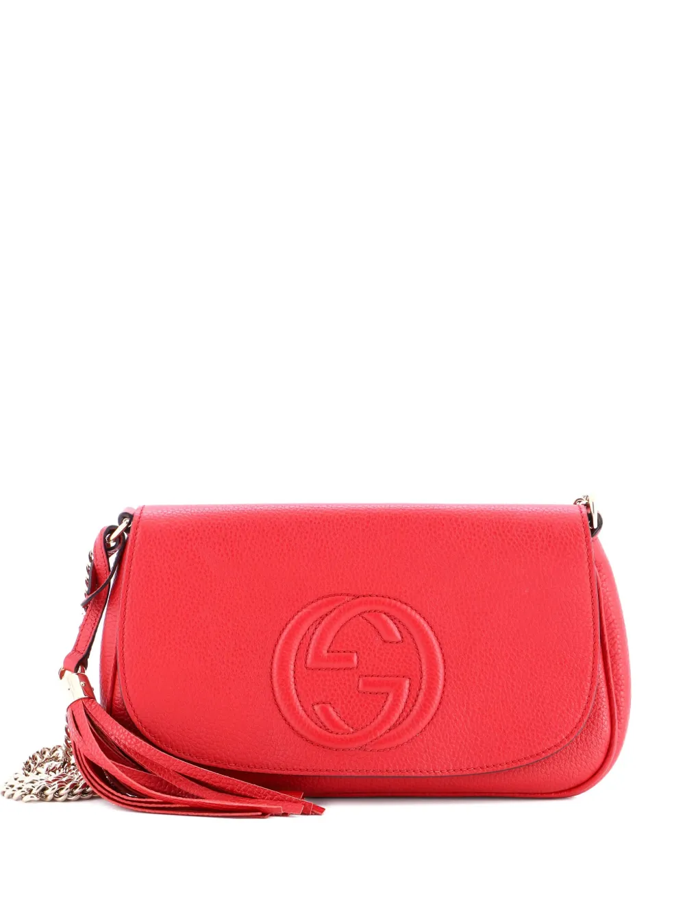 Gucci Pre-Owned Soho Chain Leather Medium crossbody bag - レッド