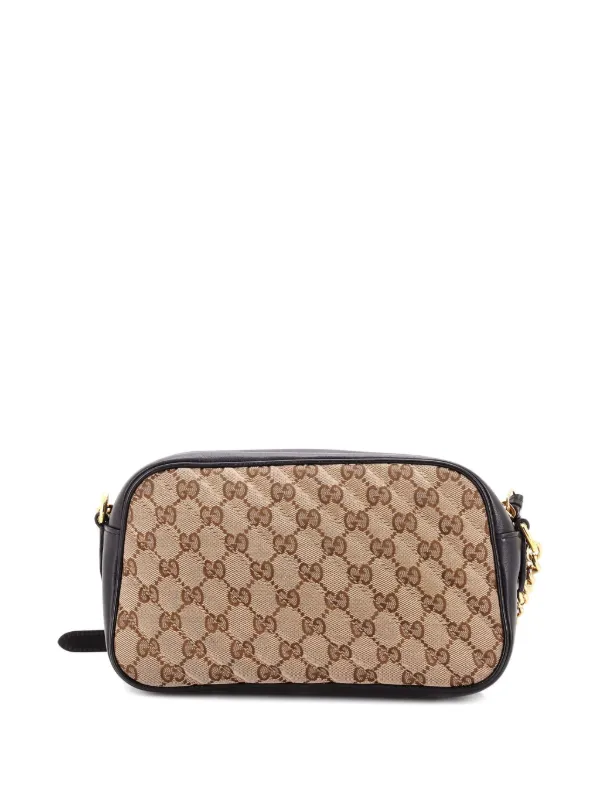 Gucci Pre-Owned GG Marmont Shoulder Bag Diagonal Quilted GG Canvas