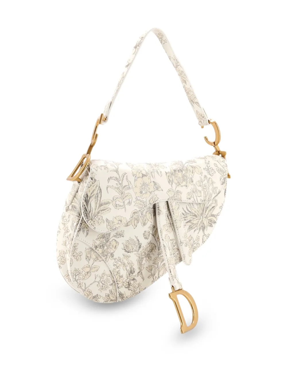 Christian Dior Pre-Owned Saddle Handbag with Strap Printed Leather Medium shoulder bag | Pre-Owned | Image 2