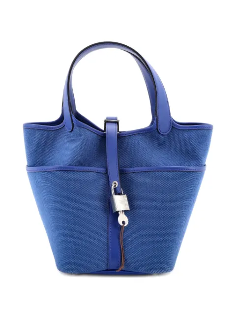 Hermès Pre-Owned Cargo Picotin Lock Bag Canvas and Swift PM bucket bag